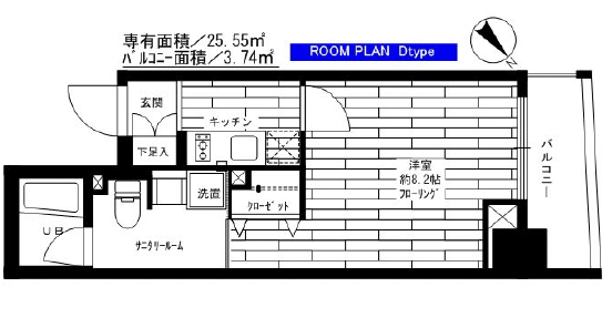 ステージファースト駒沢504の間取り
