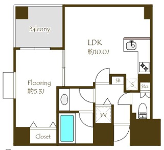 フォルスコート目黒大橋310の間取り