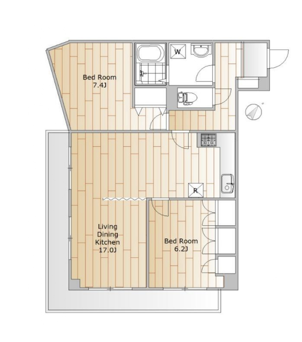 ラスターハウス202の間取り