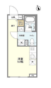 CARITAS用賀（カリタス用賀）204の間取り