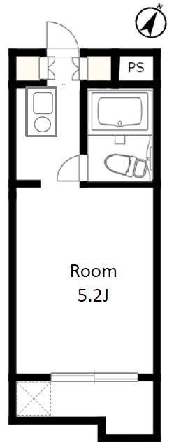 アサックスコーポ駒場(ASAX Corpo)405の間取り