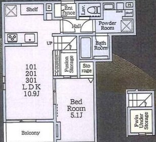 ルピナスガーデン代田101の間取り
