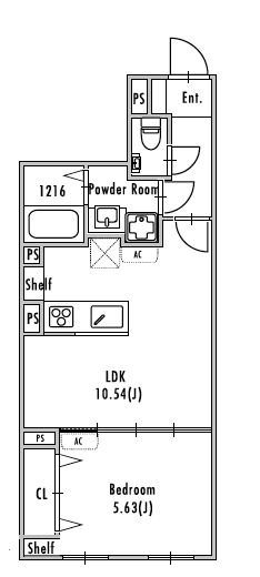GRAN PASEO三宿Ⅱ203の間取り