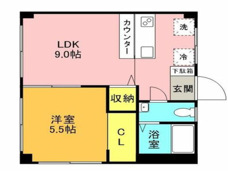 深沢コーポ403の間取り