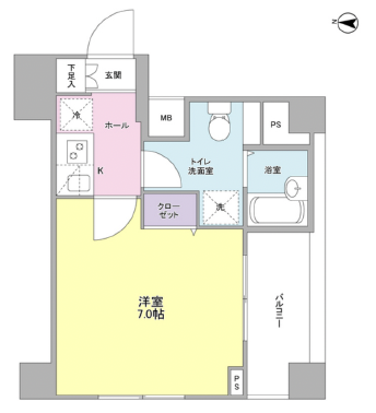 フィオリトゥーラ三軒茶屋ステーションフロント401の間取り