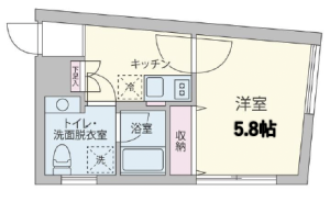 クーカイ・テラス祐天寺401の間取り