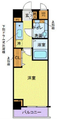 メゾン・ド・ヴィレ恵比寿601の間取り