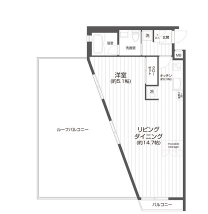 メイクスデザイン用賀303の間取り
