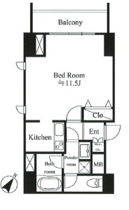 リテラス三軒茶屋403の間取り