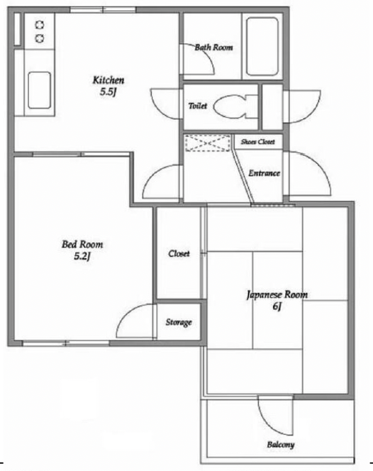エレガン学芸大学202の間取り