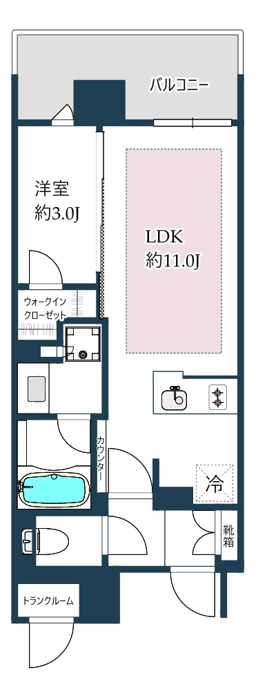 Brillia目黒大橋514の間取り