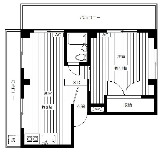藤コーポ301の間取り