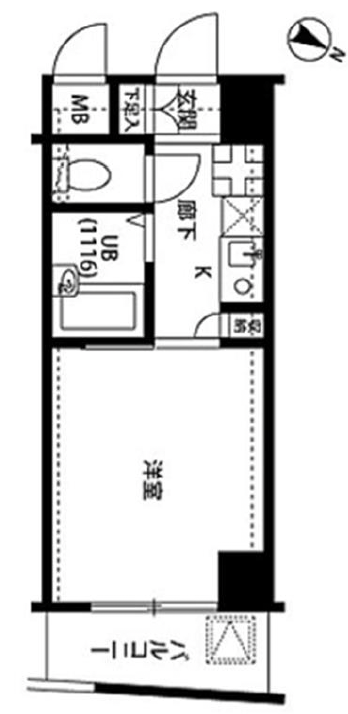 プレール学芸大学弐番館802の間取り