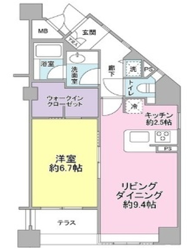 グリーンテラス世田谷201の間取り