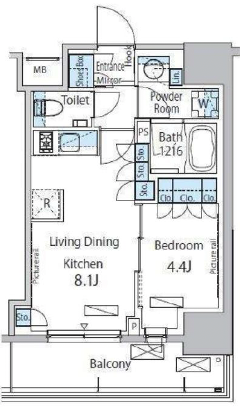 パークアクシス渋谷神山町402の間取り