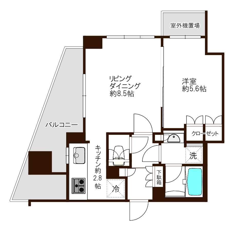 パークホームズ目黒アーバンレジデンス804の間取り