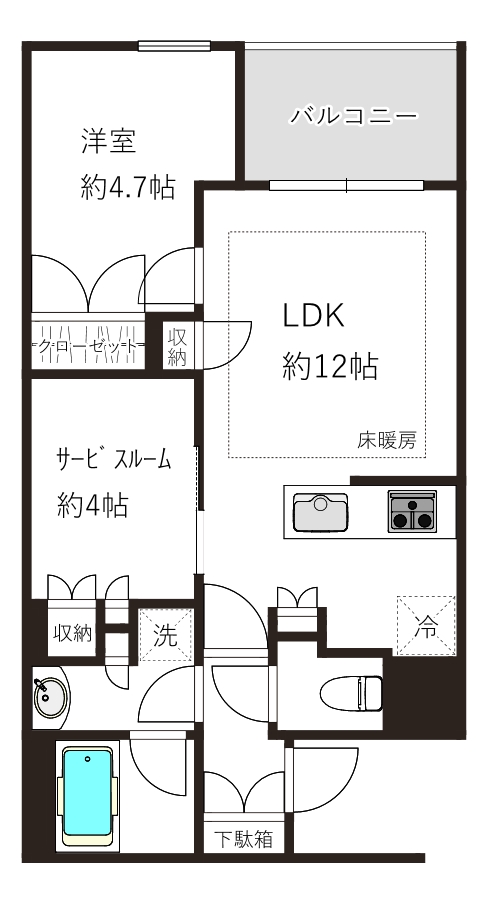 サンウッド浜田山505の間取り