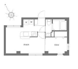 エムジェイプレイス目黒201の間取り
