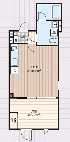 STRIPES 用賀Ⅱ302の間取り
