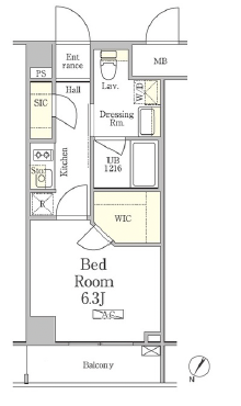 パークペルル池尻108の間取り