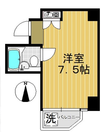ウェルス用賀台405の間取り