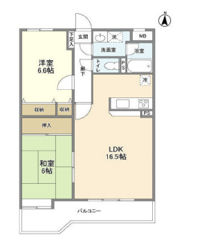 五反山ヒルズ203の間取り