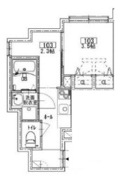 ソルナクレイシア下北沢103の間取り