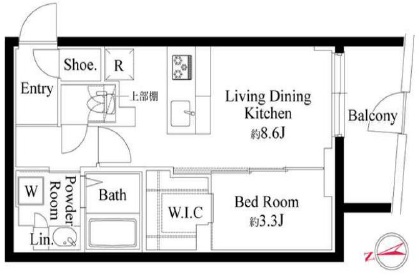 ルネサンスコート目黒南101の間取り