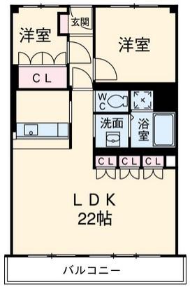 野沢ハイム711の間取り