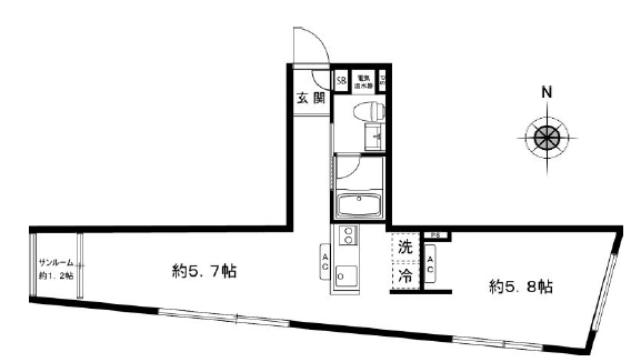 モンクレ桜新町202の間取り