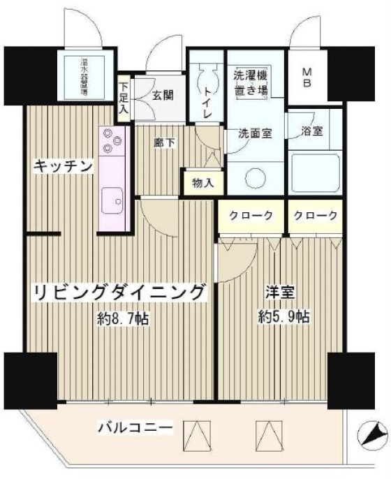 トレステージ目黒1206の間取り