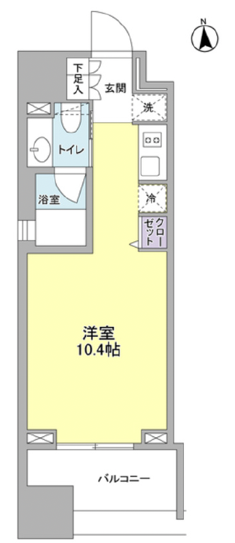 パークフラッツ中目黒601の間取り
