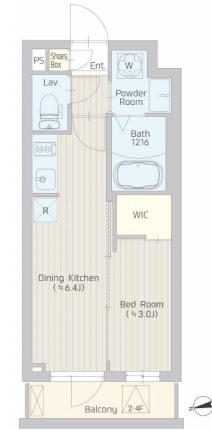 グランドレジデンス学芸大学203の間取り