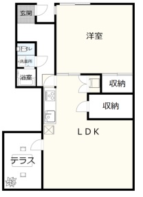 ブランドール目黒1Fの間取り