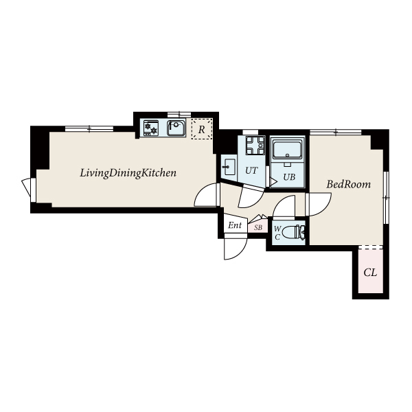 サンパーク恵比寿1101の間取り