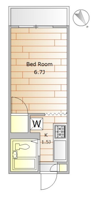 ハイツオカモト202の間取り
