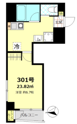 ライオンズマンション渋谷301の間取り