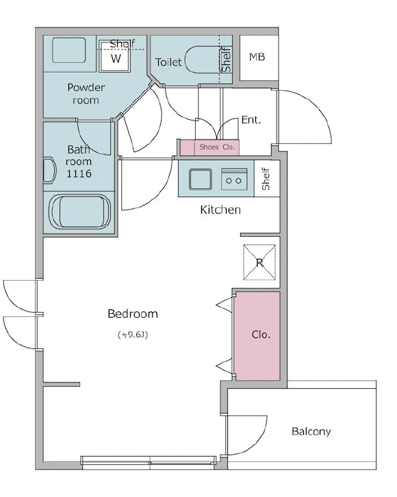 レジディア世田谷若林301の間取り
