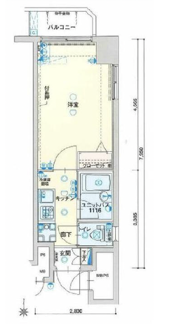 ヴェルト三軒茶屋Ⅱ403の間取り
