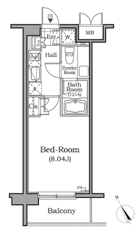 レジディア用賀205の間取り