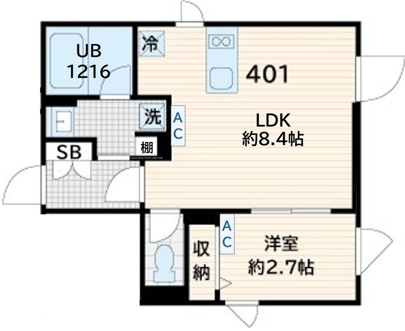 Fullea奥沢401の間取り