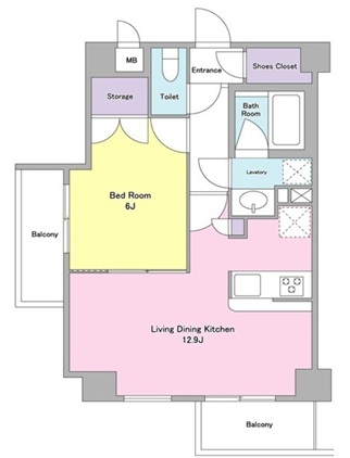 シティカレント代官山210の間取り
