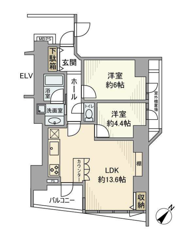 サンウッド中目黒フラッツ603の間取り