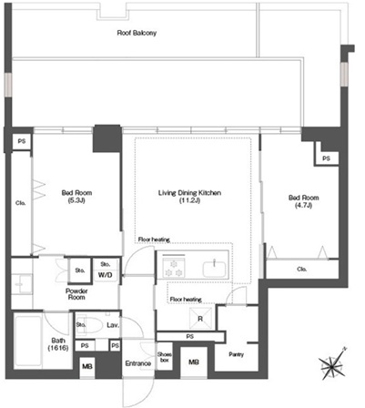 ディームス目黒行人坂503の間取り