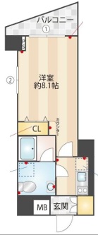 フェニシア三軒茶屋605の間取り