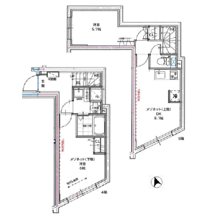 CREAL三軒茶屋（クリアル三軒茶屋）401の間取り
