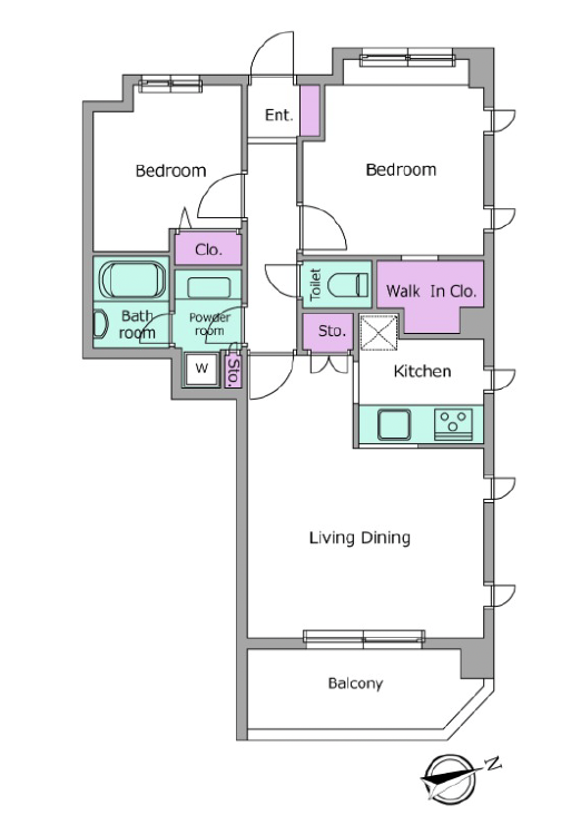 レジディア祐天寺111の間取り