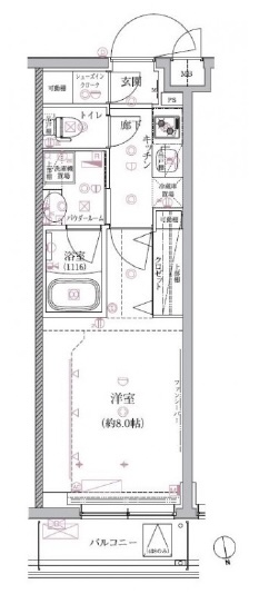 クレイシア祐天寺306の間取り