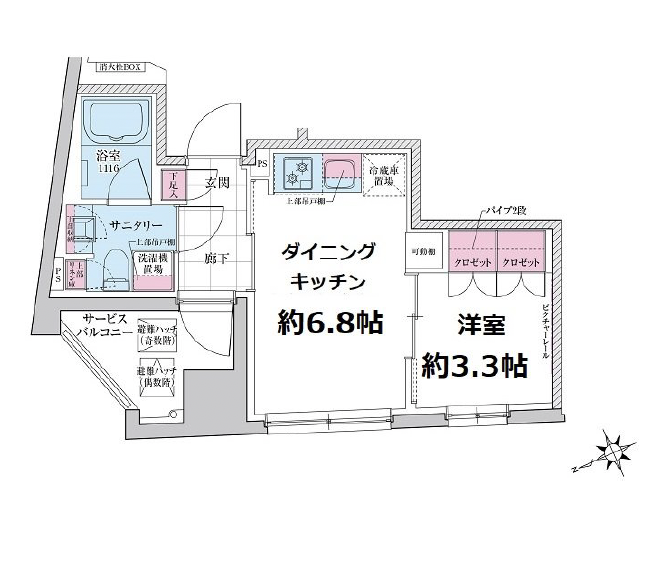 ステラメゾン三軒茶屋1001の間取り