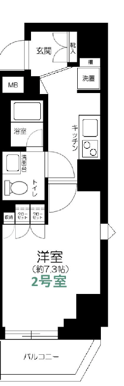 東山２丁目マンション..の間取り